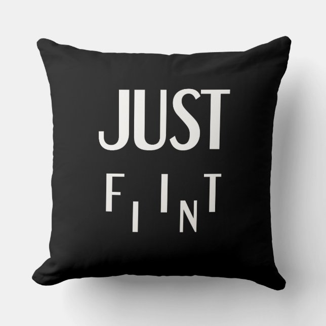 “Embrace Unity: JUST FIT IN” motivational words  Cushion (Front)