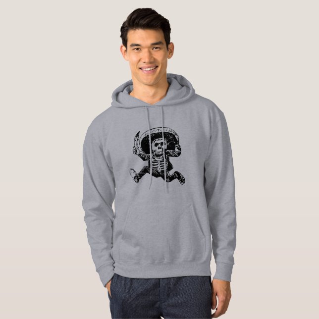 Embrace Whimsy with Our Vintage Mexican Skeleton Hoodie (Front Full)