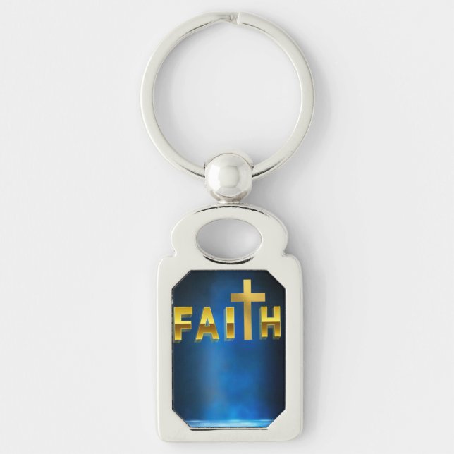 "Embrace Your Faith in Style." Key Ring (Front)