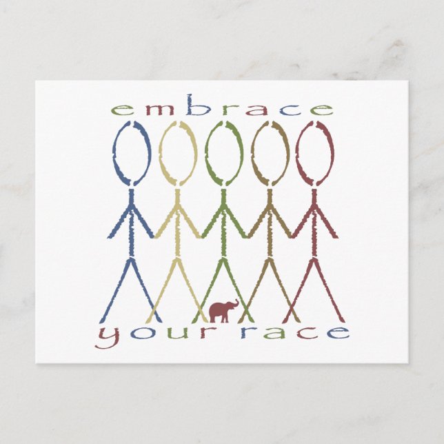 "embrace your race" postcard (Front)