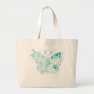 Embrace Your Transformation Butterfly Large Tote Bag