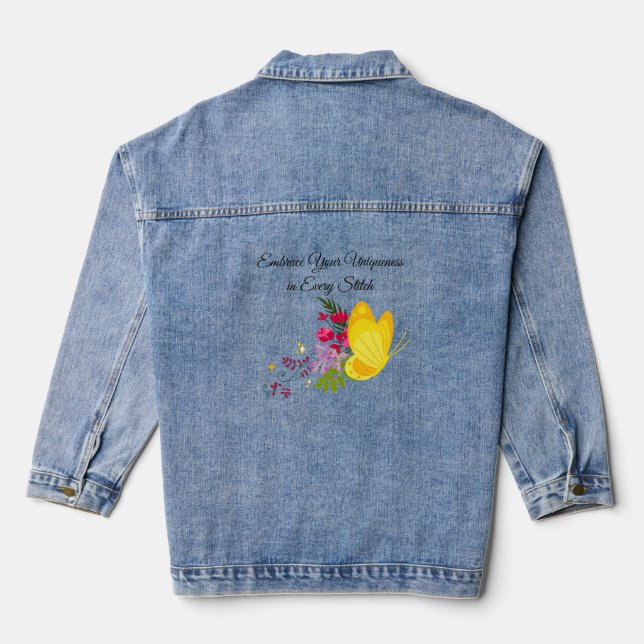 Embrace Your Uniqueness in Every Stitch Denim Jacket (Back)