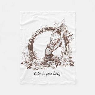 Embrace Your Zen - Yoga And Meditation Inspired Ar Fleece Blanket