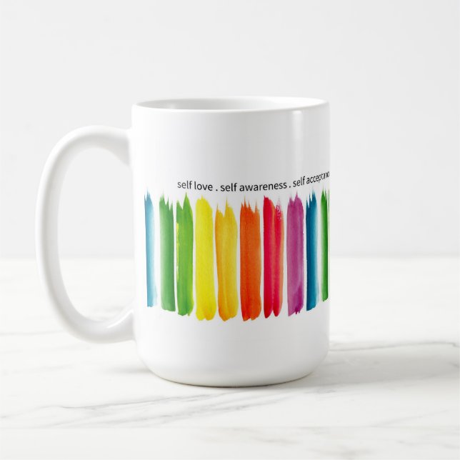 'Embrace Yourself' Rainbow Mug (Left)
