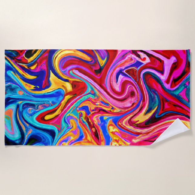 Embracing Abstraction for Visual Impact Beach Towel (Front)