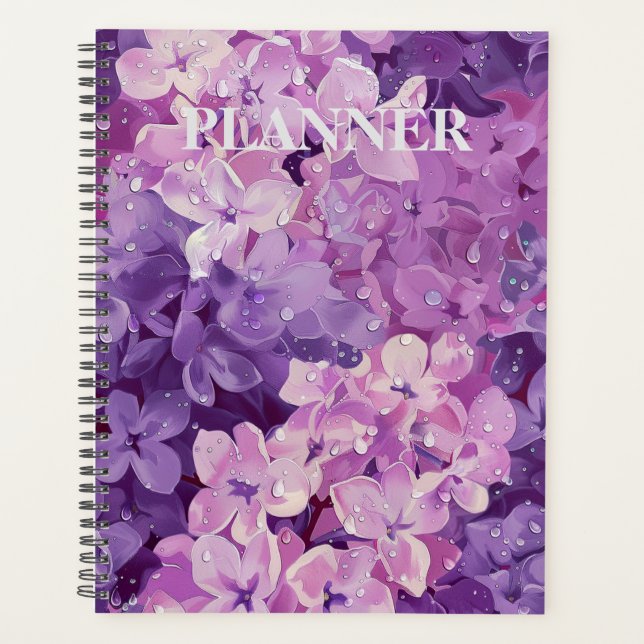 Embracing Abundance: Hydrangea-Designed Planner (Front)