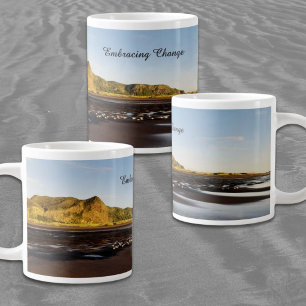 Embracing Change West Auckland Sunset Beach Photo Large Coffee Mug