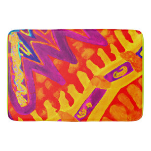 Embracing Colourful Pattern Design Bath Mat
