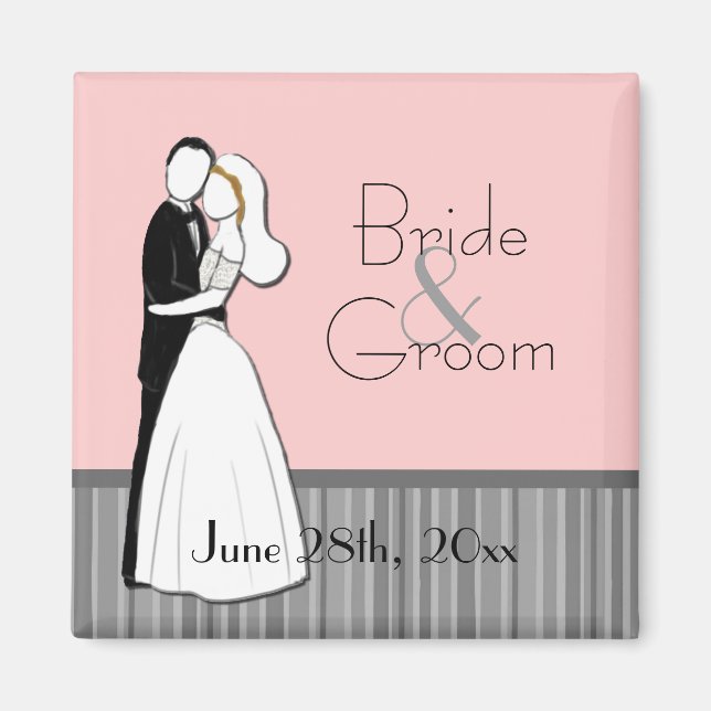 Embracing Couple Save the Date Magnet (Front)