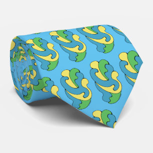 Embracing Curves (Yellow, Blue, Green) Tie