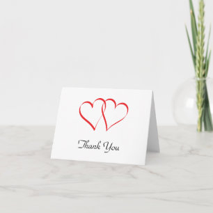 Embracing Hearts Thank You Card
