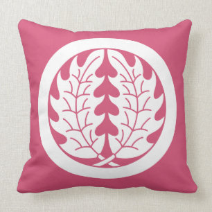 Embracing holly leaves in circle cushion