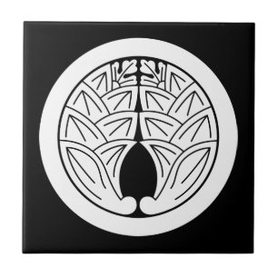 Embracing Japanese gingers in a circle Ceramic Tile