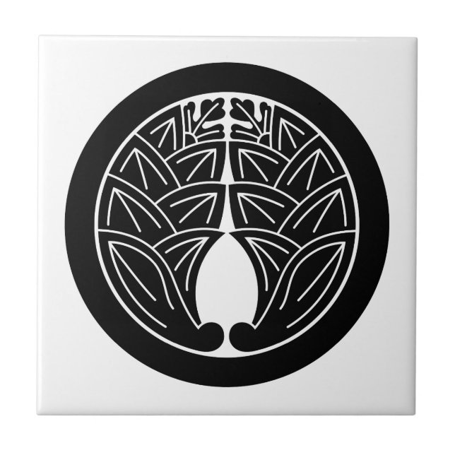 Embracing japanese gingers in circle ceramic tile (Front)