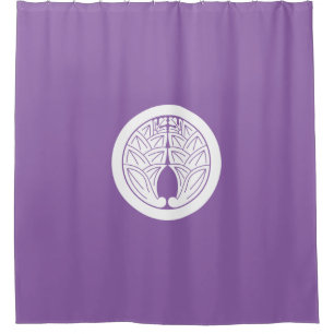 Embracing japanese gingers in circle shower curtain