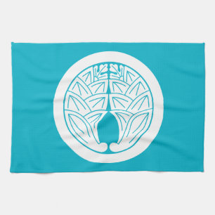 Embracing japanese gingers in circle tea towel