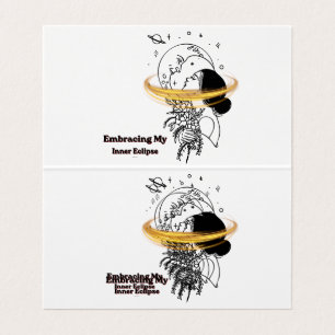 Embracing My Inner Eclipse Celestial Moon Line Art Business Card