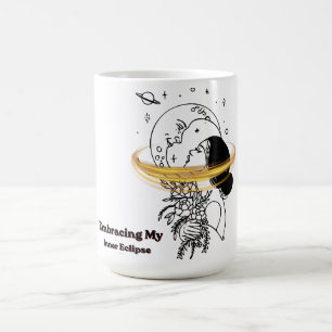 Embracing My Inner Eclipse Celestial Moon Line Art Coffee Mug