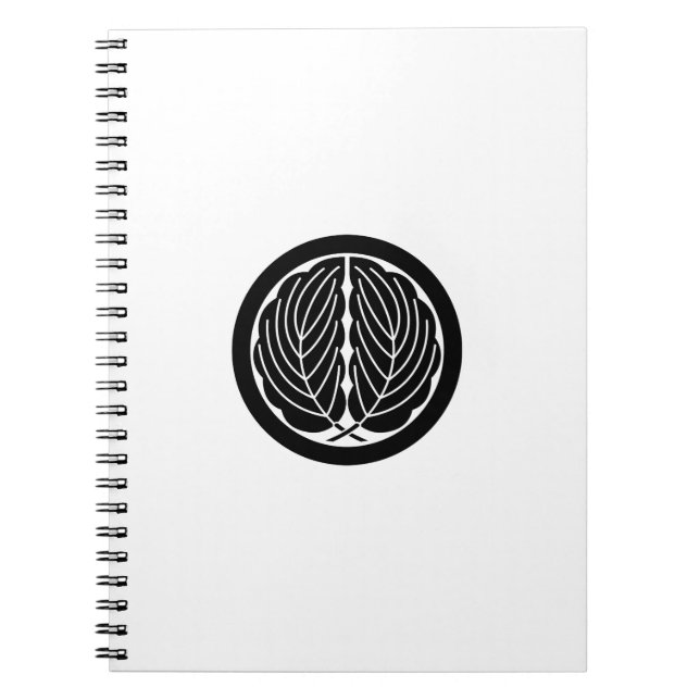 Embracing oak leaves in circle notebook (Front)
