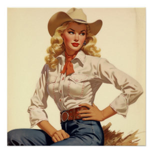  Embracing Old West Glamour: Wild West Whispers Poster