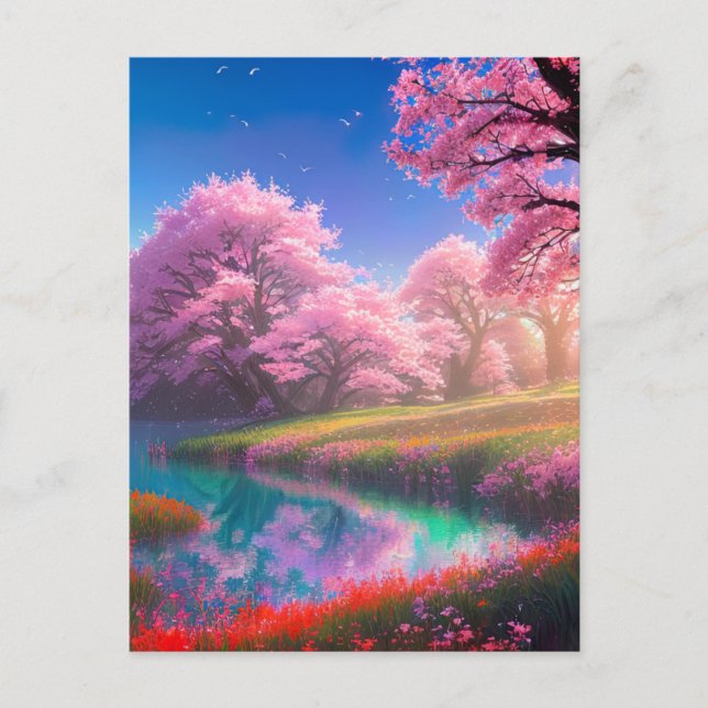 Embracing the Enchanting Sunrise Postcard (Front)