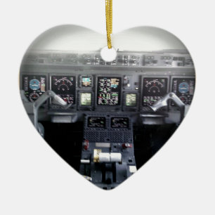 Embraer 145 Flight Deck Ceramic Ornament