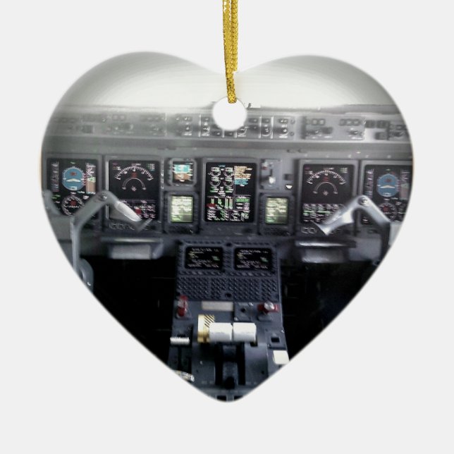Embraer 145 Flight Deck Ceramic Ornament (Front)