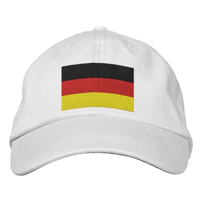 Embroider German Germany Flag Embroidered Hat (Front)