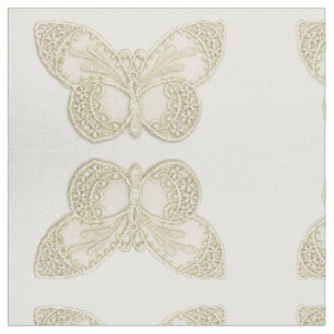 Embroider Lace Butterfly Fabric