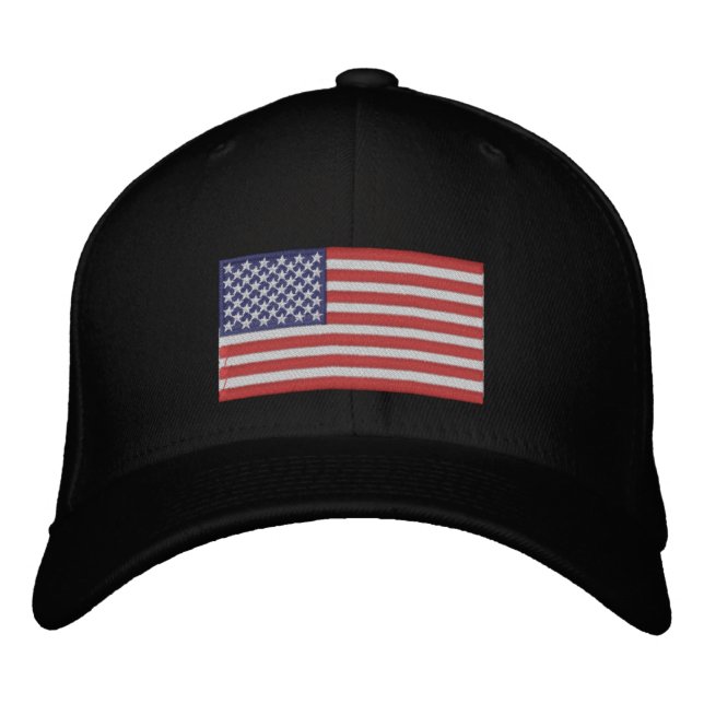 Embroidered American Flag Cap (Front)