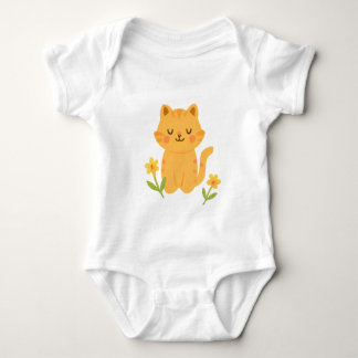 Embroidered Baby Cat Bodysuit
