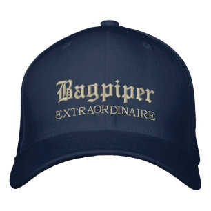 Embroidered Bagpiper Extraordinaire Music Cap