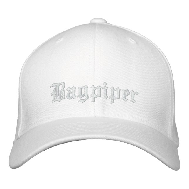 Embroidered Bagpiper Music Gift Hat (Front)