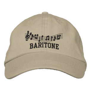 Embroidered Baritone Music Cap