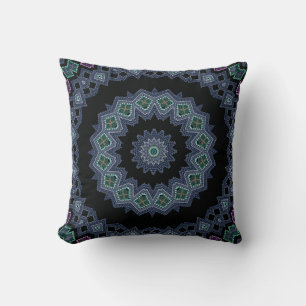 Embroidered beads pattern cushion