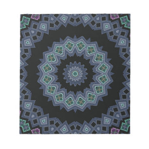 Embroidered beads pattern notepad
