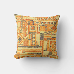 Embroidered Bohemian Patchwork Seamless Pattern Cushion