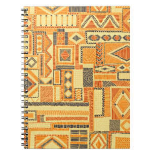 Embroidered Bohemian Patchwork Seamless Pattern Notebook