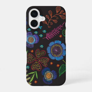 embroidered brooch iPhone 16 case