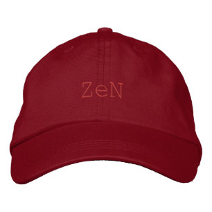 Embroidered cap Zen design