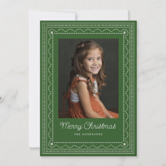 Embroidered Christmas Pattern Holiday Card