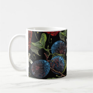 Embroidered Florals: Renaissance Seamless Pattern Coffee Mug