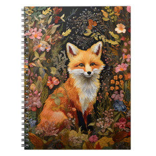 Embroidered Fox Notebook & Journal
