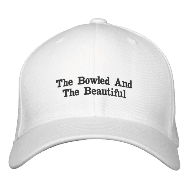 Embroidered Funny Bowled And Beautiful Design Embroidered Hat (Front)