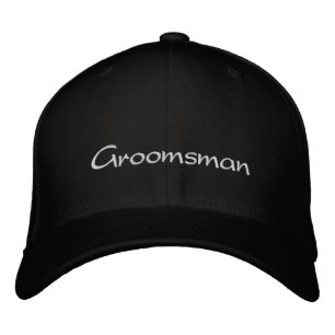 EMBROIDERED GROOMSMAN WEDDING CAP