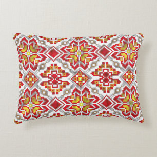 Embroidered handmade cross-stitch ethnic Ukraine p Decorative Cushion