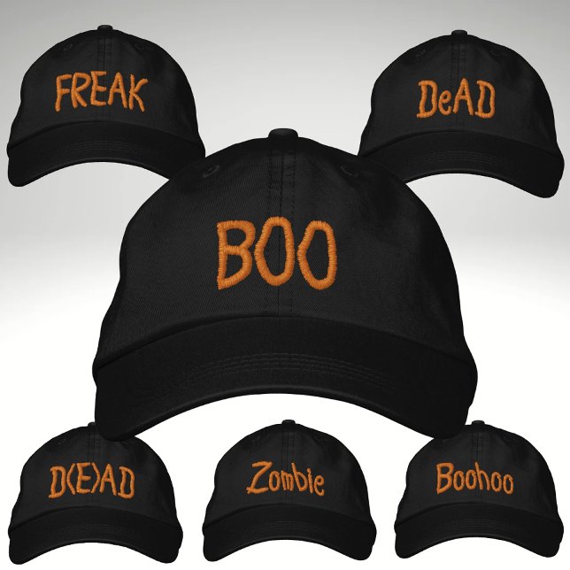 Embroidered Hat BOO Halloween party costume (Creator Uploaded)