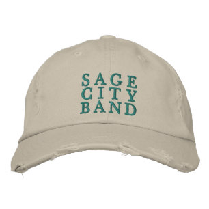 Embroidered Hat with Sage City Band design