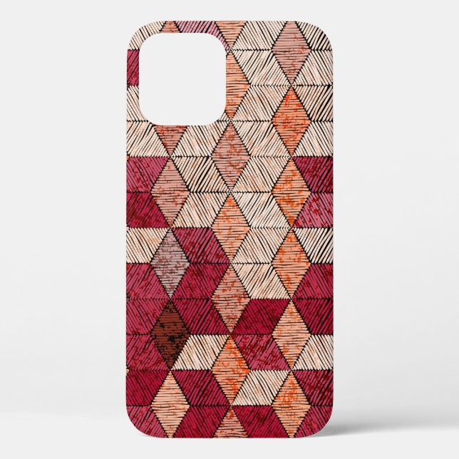 Embroidered Hexagons: Bohemian Patchwork Print. Case-Mate iPhone Case (Back)