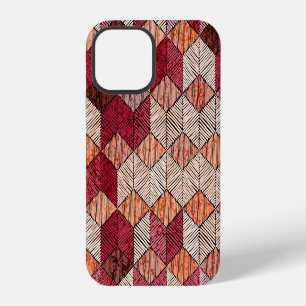 Embroidered Hexagons: Bohemian Patchwork Print. iPhone 12 Case